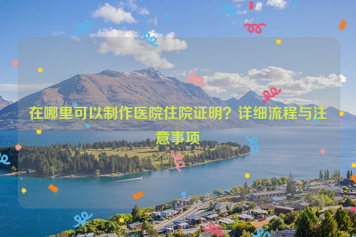 在哪里可以制作医院住院证明？详细流程与注意事项